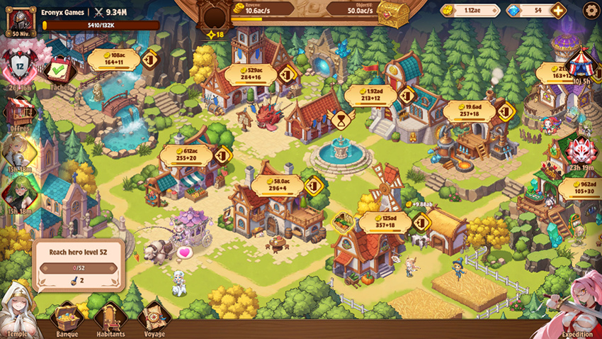 Village dans le jeu Isekai Waifu Overlord